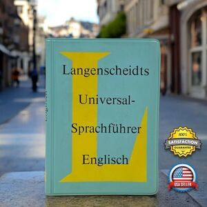 Vintage '78 Langenscheidts GERMAN TO ENGLISH Universal Phrasebook 4" Pocket Size